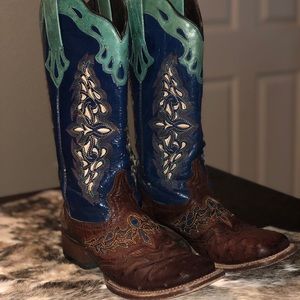 Women’s lucchese square-toed cowboy boots